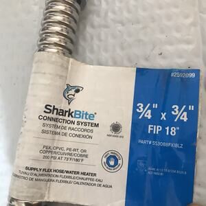 SharkBite Max 3/4" Push-to-Connect x 3/4" FIP 18" Stainless Steel Water Heater